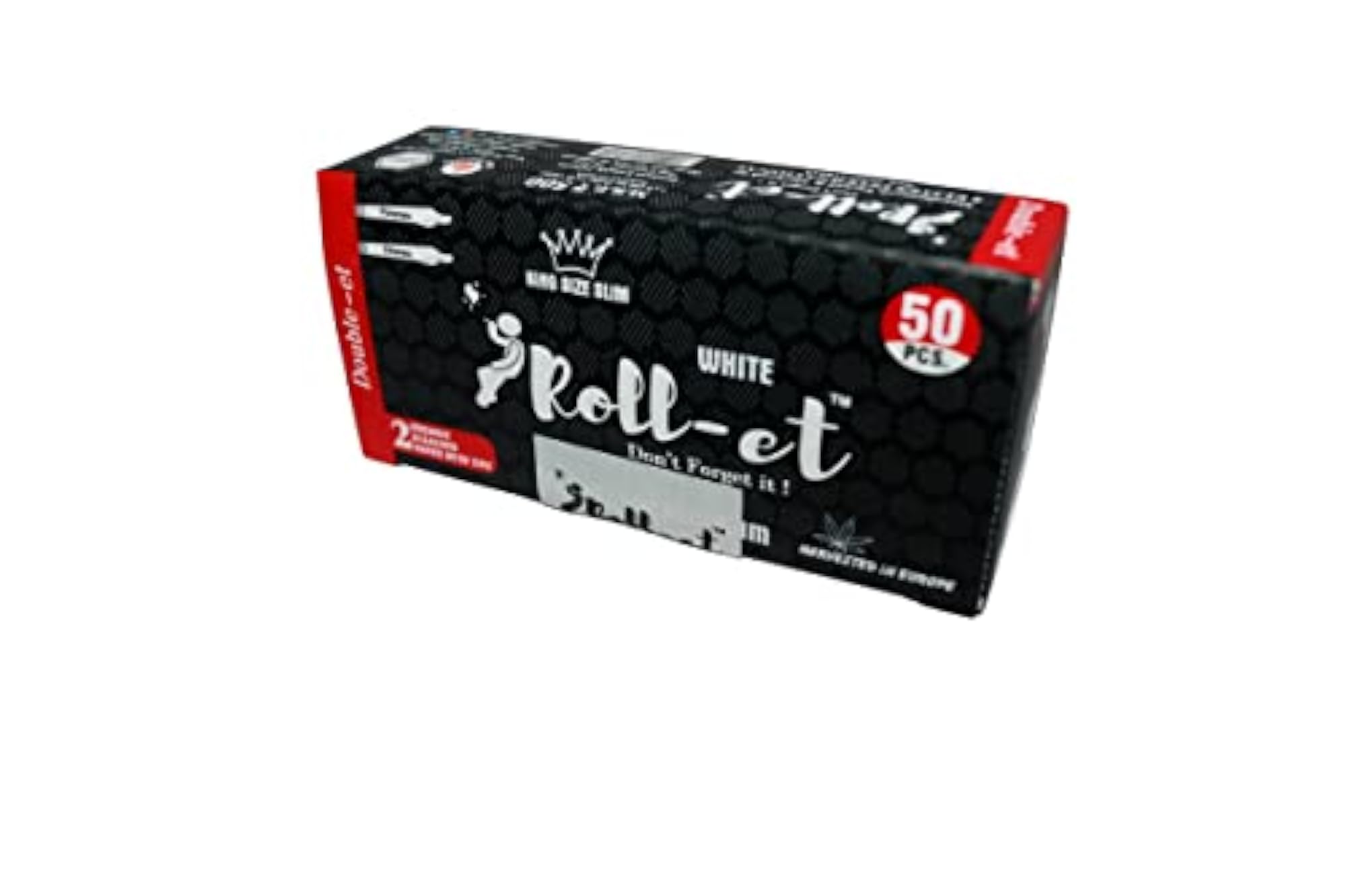 King Size White Smoking Rolling Paper with Hexagonal Watermark